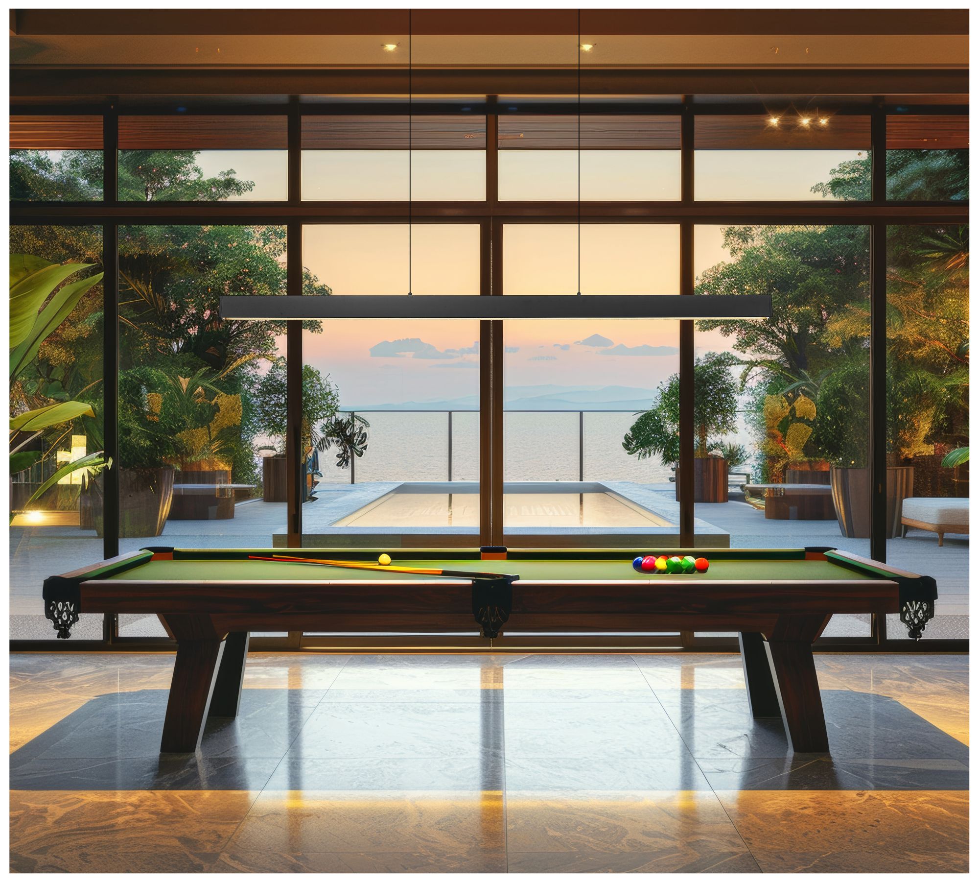 Image 3 Hudson by Z-Lite 72 inch Matte Black 1 Light Linear Chandelier more views