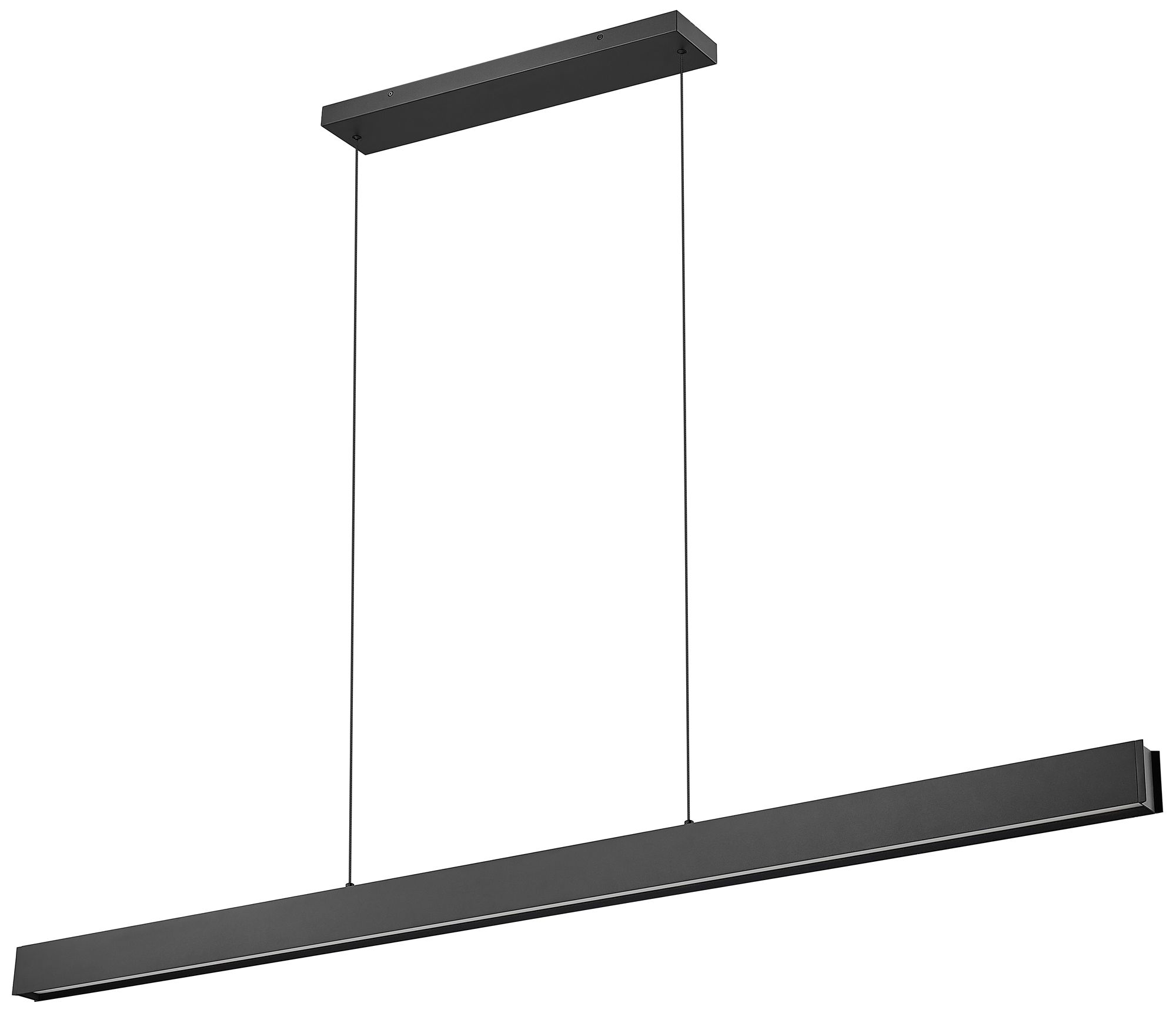 Image 7 Hudson by Z-Lite 72 inch Matte Black 1 Light Linear Chandelier more views