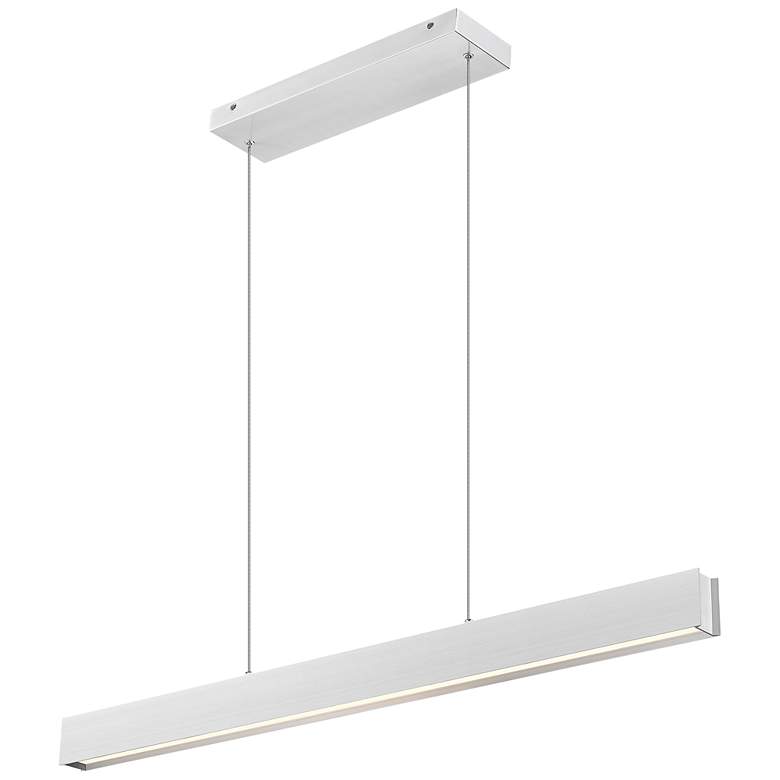 Image 1 Hudson by Z-Lite Brushed Nickel 45 inch 1 Light Linear LED Chandelier