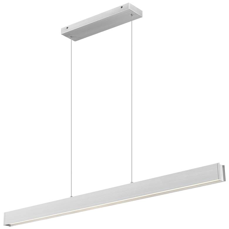 Image 1 Hudson by Z-Lite Brushed Nickel 55 inch 1 Light Linear LED Chandelier