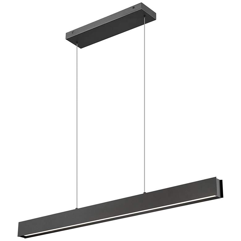 Image 1 Hudson by Z-Lite Matte Black 45 inch 1 Light Linear LED Chandelier