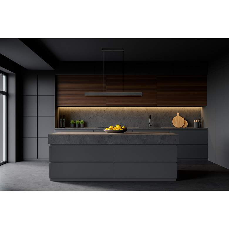 Image 2 Hudson by Z-Lite Matte Black 45 inch 1 Light Linear LED Chandelier more views