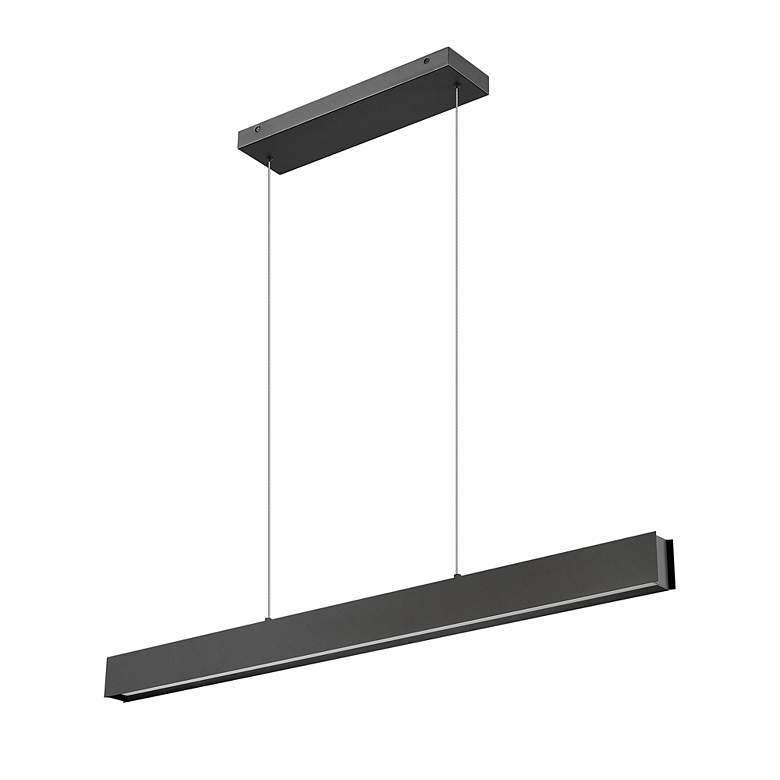 Image 7 Hudson by Z-Lite Matte Black 45 inch 1 Light Linear LED Chandelier more views