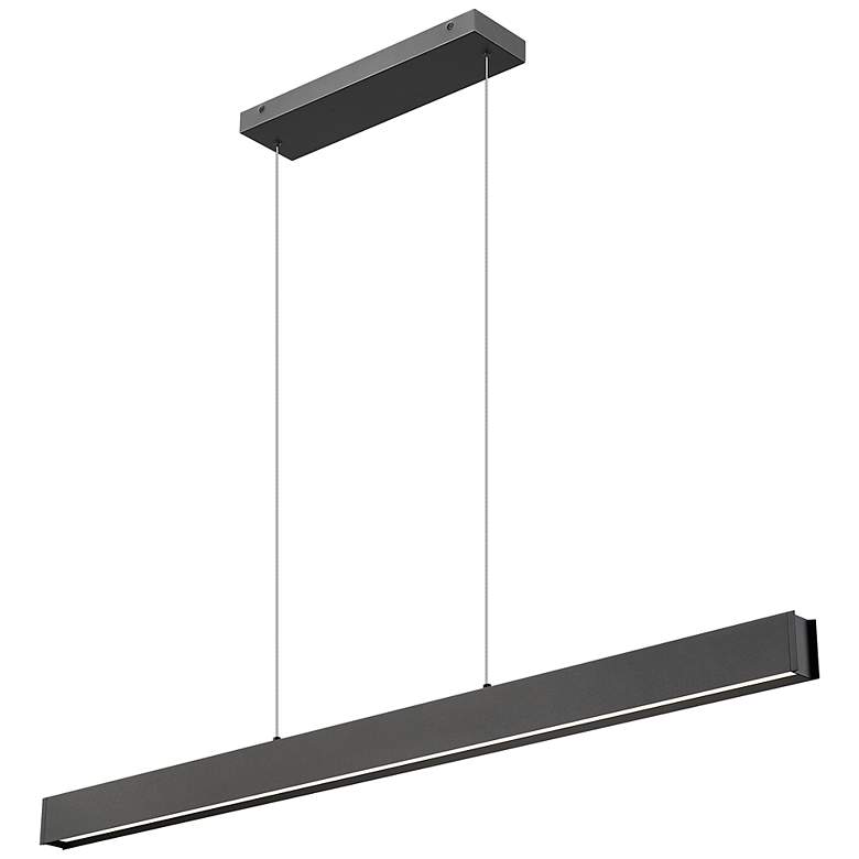Image 1 Hudson by Z-Lite Matte Black 55 inch 1 Light Linear LED Chandelier