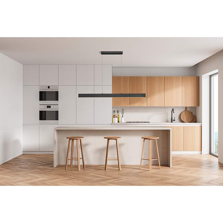 Image 2 Hudson by Z-Lite Matte Black 55 inch 1 Light Linear LED Chandelier more views