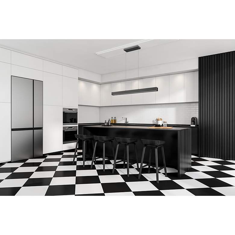 Image 3 Hudson by Z-Lite Matte Black 55 inch 1 Light Linear LED Chandelier more views
