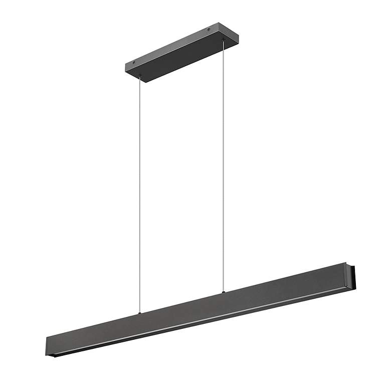 Image 7 Hudson by Z-Lite Matte Black 55 inch 1 Light Linear LED Chandelier more views