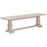 Hudson Distressed Natural Gray Wood Dining Bench