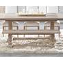 Hudson Distressed Natural Gray Wood Dining Bench