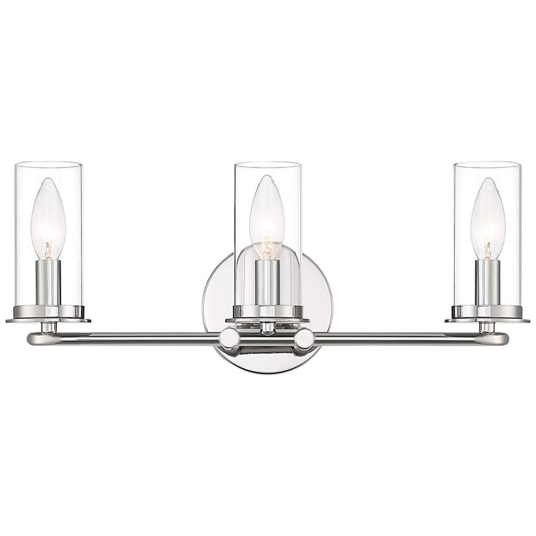 Image 2 Hudson Heights 18 inch Wide Polished Nickel 3-Light Bath Light