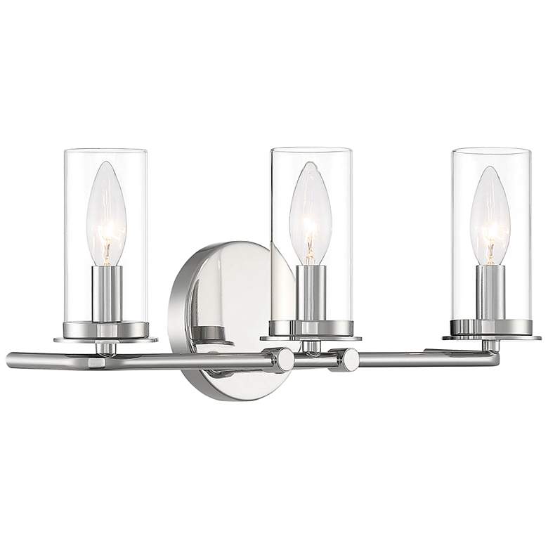 Image 4 Hudson Heights 18 inch Wide Polished Nickel 3-Light Bath Light more views