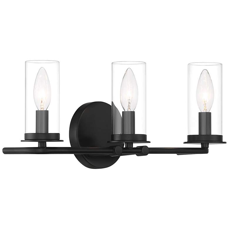 Image 4 Hudson Heights 18 inchW Matte Black 3-Light Vanity Bath Light more views