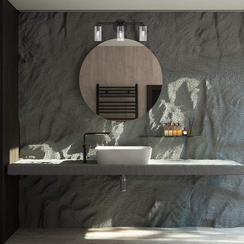 Image 5 Hudson Heights 18"W Matte Black 3-Light Vanity Bath Light more views