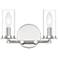 Hudson Heights 7 1/4"H Polished Nickel 2-Light Wall Sconce
