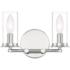 Hudson Heights 7 1/4"H Polished Nickel 2-Light Wall Sconce
