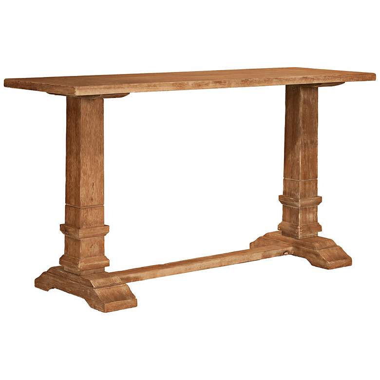 Image 1 Hudson Stone Wash Finish 55 inch Wide Console Table