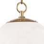 Hudson Valley 11 1/2" Sphere No.1 Brass and White Globe Mini Pendant