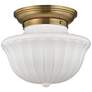 Hudson Valley 12" Wide Aged Brass Ceiling Light