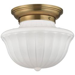 Hudson Valley 12" Wide Aged Brass Ceiling Light