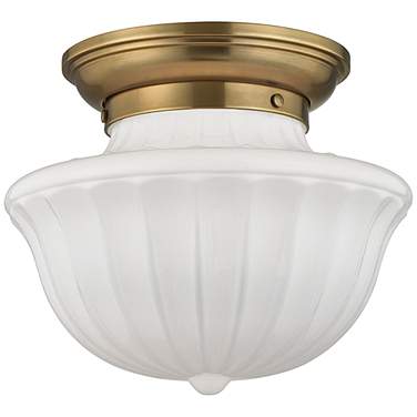 Hudson Valley 12" Wide Aged Brass Ceiling Light