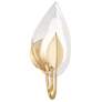 Hudson Valley 16" High Gold Flower Blossom Wall Sconce