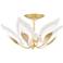 Hudson Valley 24" Wide Gold Leaf 5-Light Ceiling Light