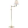 1_Hudson Valley 57" High Signature No.1 Aged Brass Swing Arm Floor Lamp