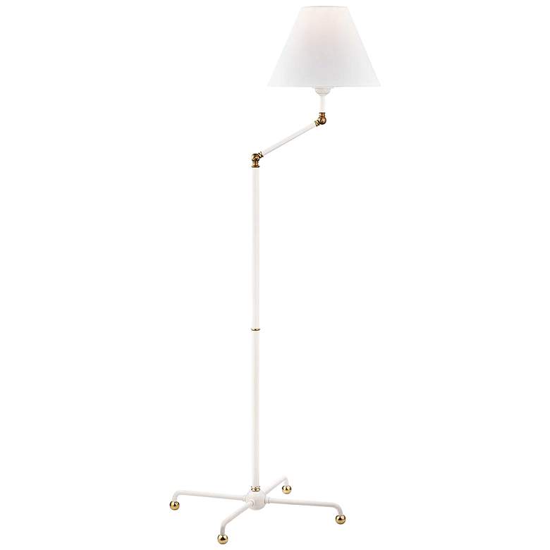 Image 1 Hudson Valley 59 1/2 inch High Classic No.1 White Metal Floor Lamp