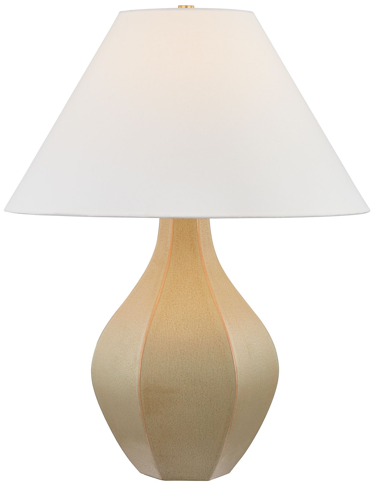 Image 2 Hudson Valley Abescon Table Lamp 22 Inch In Aged Brass/Ceramic Cocoon more views