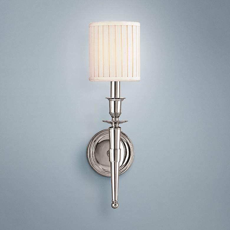 Image 1 Hudson Valley Abington 18 inchH Polished Nickel Wall Sconce