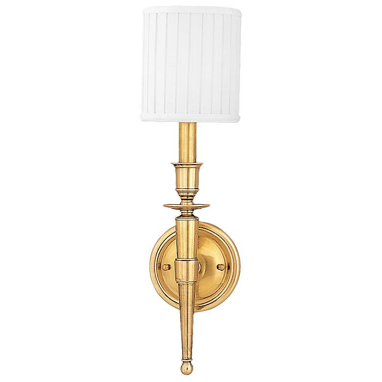 Image 1 Hudson Valley Abington 4.75" Wide Aged Brass 1 Light Wall Sconce