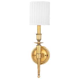Image1 of Hudson Valley Abington 4.75" Wide Aged Brass 1 Light Wall Sconce