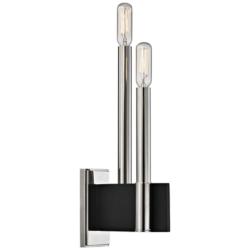 Hudson Valley Abrams 12 3/4&quot;H Polished Nickel Wall Sconce