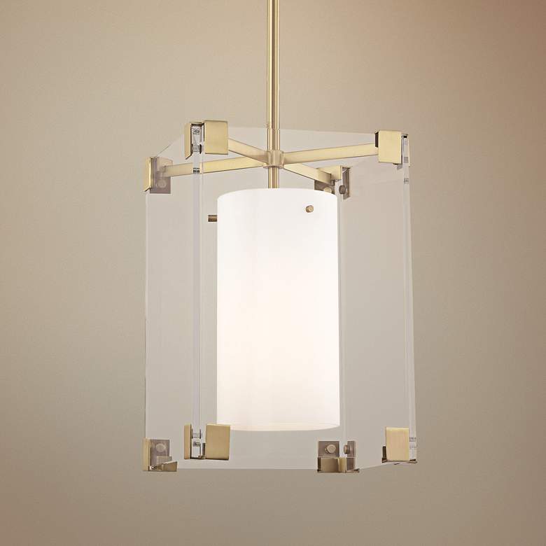 Image 1 Hudson Valley Achilles 13 inch Wide Aged Brass Pendant Light