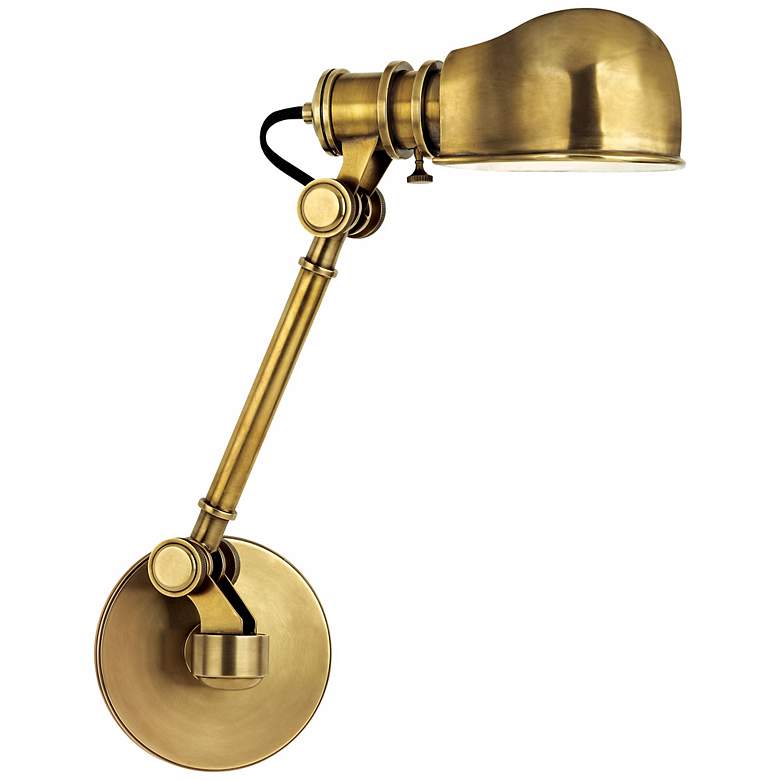 Image 1 Hudson Valley Aged Brass Laconia Swing Arm Wall Lamp