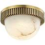 2_Hudson Valley Ainsley 5" Wide Aged Brass Finish LED Flush Mount more views