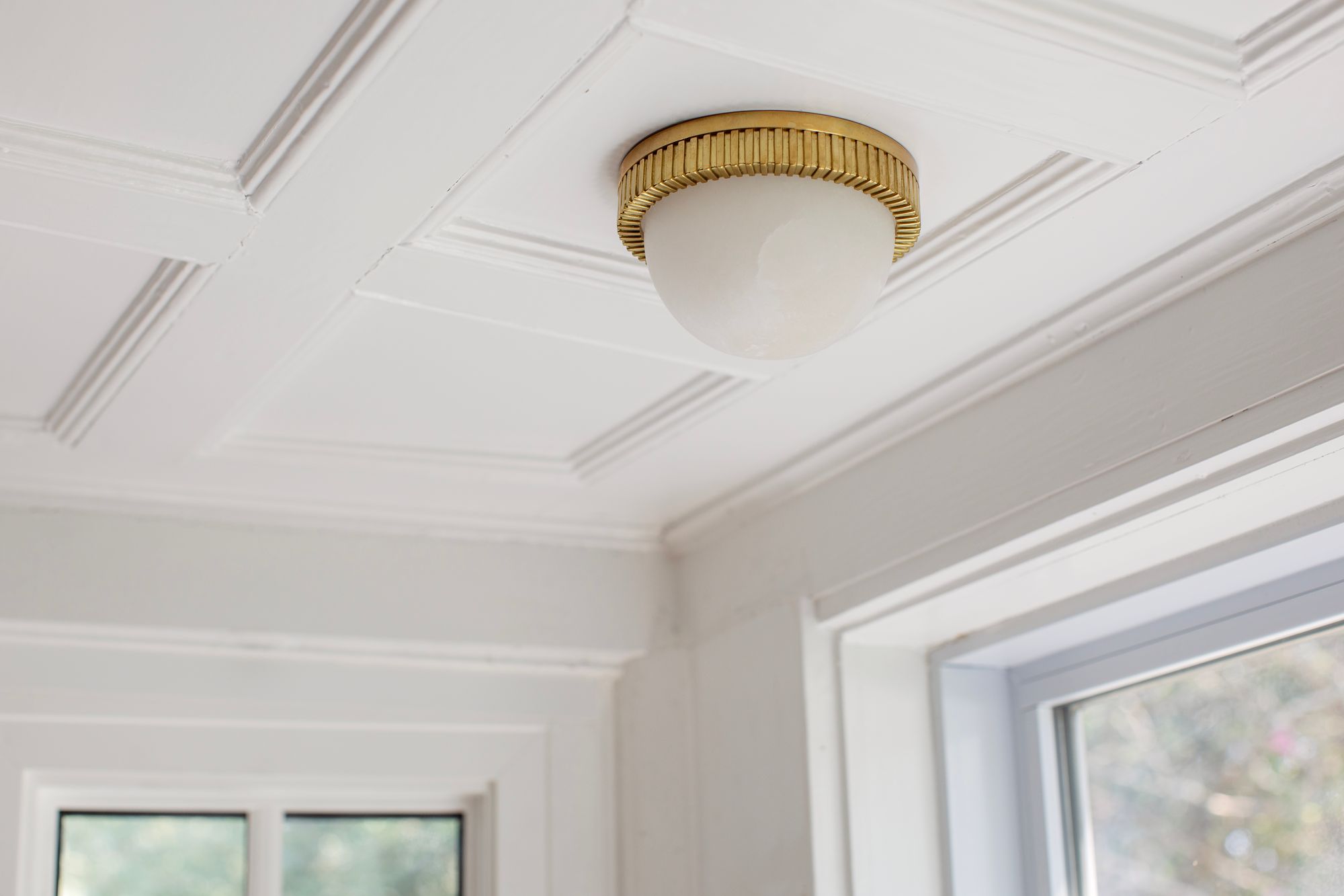 Image 6 Hudson Valley Ainsley 5" Wide Aged Brass Finish LED Flush Mount more views