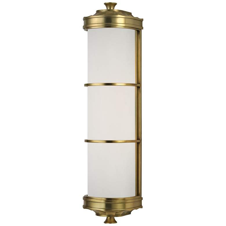 Image 1 Hudson Valley Albany 4.75 inch Wide Aged Brass 2 Light Wall Sconce