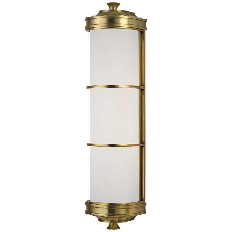 Image 1 Hudson Valley Albany 4.75" Wide Aged Brass 2 Light Wall Sconce