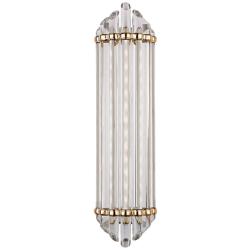 Hudson Valley Albion 6 1/2&quot; Wide 14-Light Aged Brass LED Wall Sconce