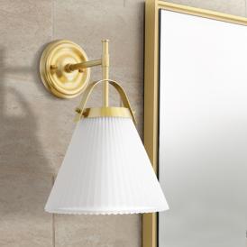 Hudson Valley Aldridge 16 1/2" High Aged Brass Wall Sconce Hudson Valley Aldridge 16 1/2" High Aged Brass Wall Sconce