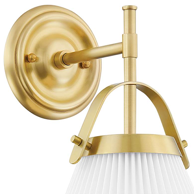 Image 4 Hudson Valley Aldridge 16 1/2" High Aged Brass Wall Sconce more views