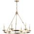 Hudson Valley Allendale 35 3/4"W Brass 6-Light Chandelier
