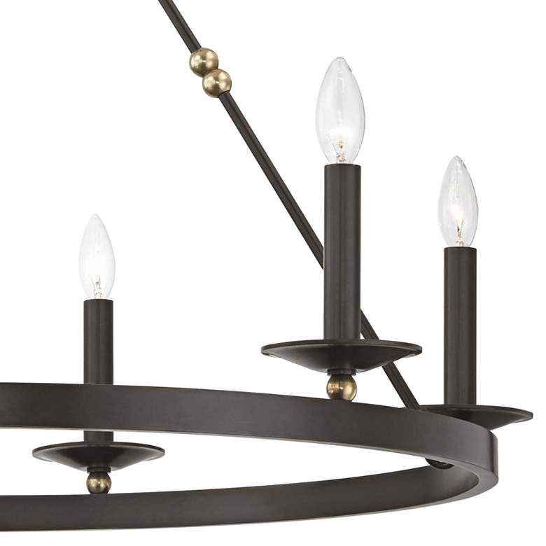 Image 3 Hudson Valley Allendale 35 3/4"W Bronze 6-Light Chandelier more views