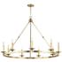 Hudson Valley Allendale 46 3/4" Aged Brass 9-Light Ring Chandelier