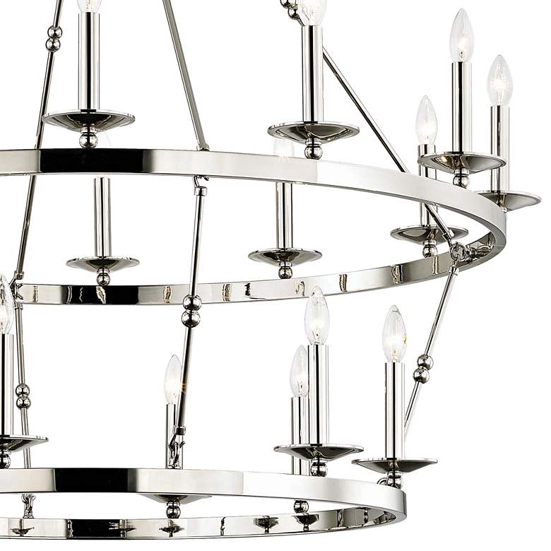 Image 2 Hudson Valley Allendale 46 3/4"W Nickel 20-Light Chandelier more views