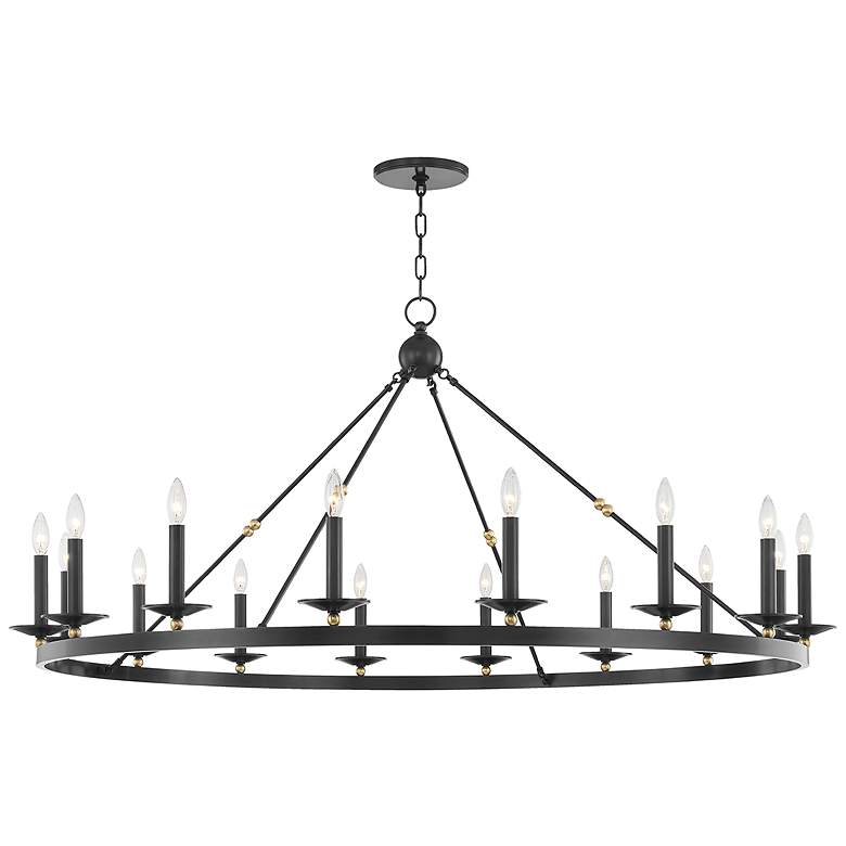 Image 1 Hudson Valley Allendale 58" Wide Aged Old Bronze 16 Light Chandelier