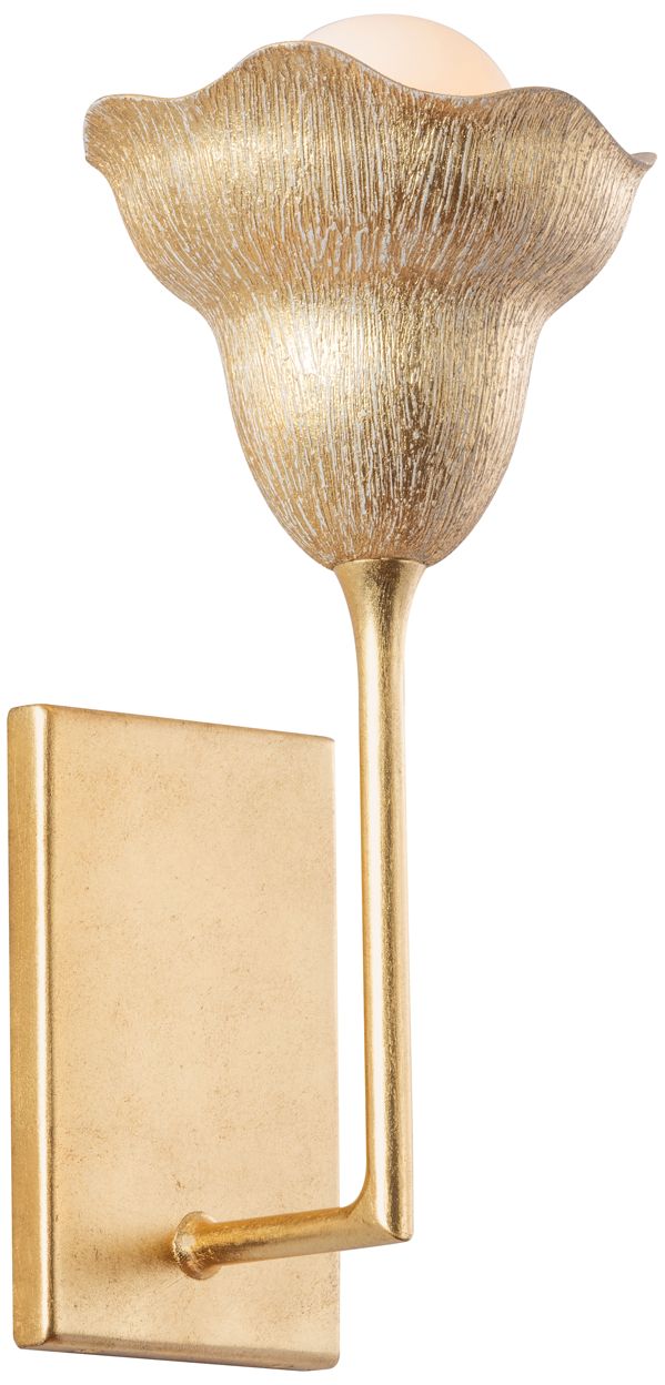 Image 2 Hudson Valley Alora Wall Sconce 6.5 Inch In Vintage Gold Leaf/Gilded Ivory more views