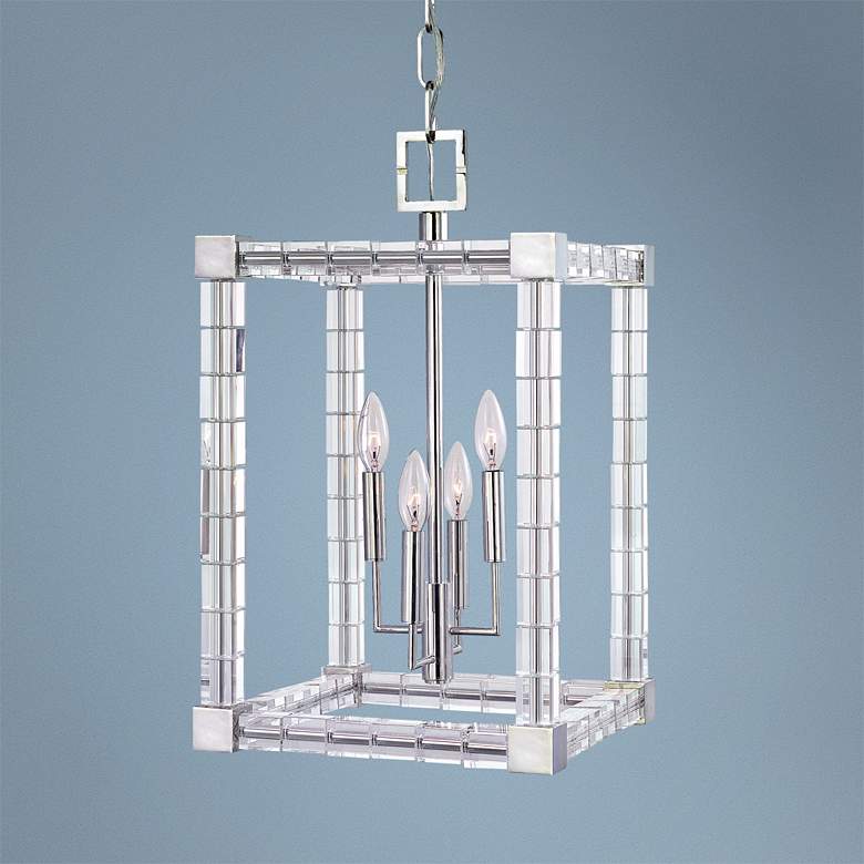 Image 1 Hudson Valley Alpine 13 1/2" Wide Polished Nickel Pendant