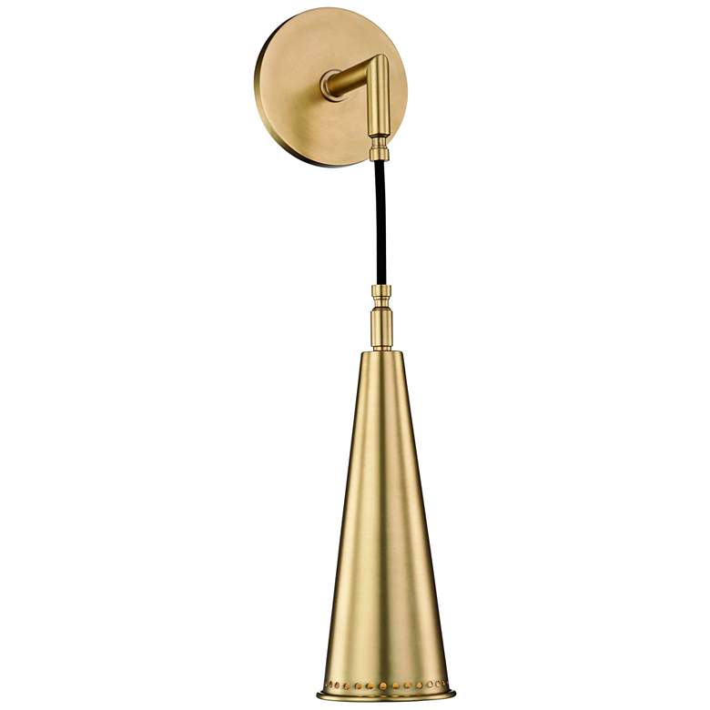 Image 1 Hudson Valley Alva 17" High Aged Brass Wall Sconce